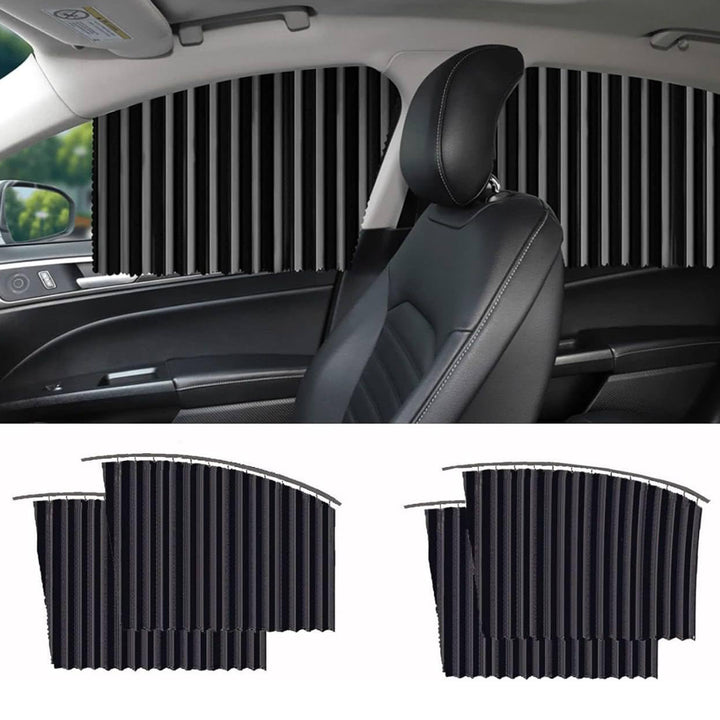 Car window sunshade curtains for effective sunlight protection in vehicles
