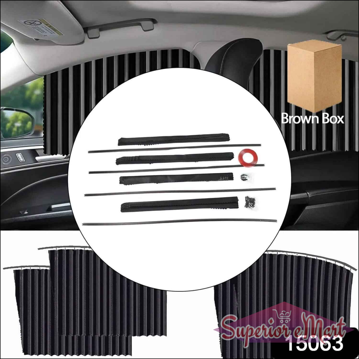 Car Window Sunshade Curtains Set - Superior eMart