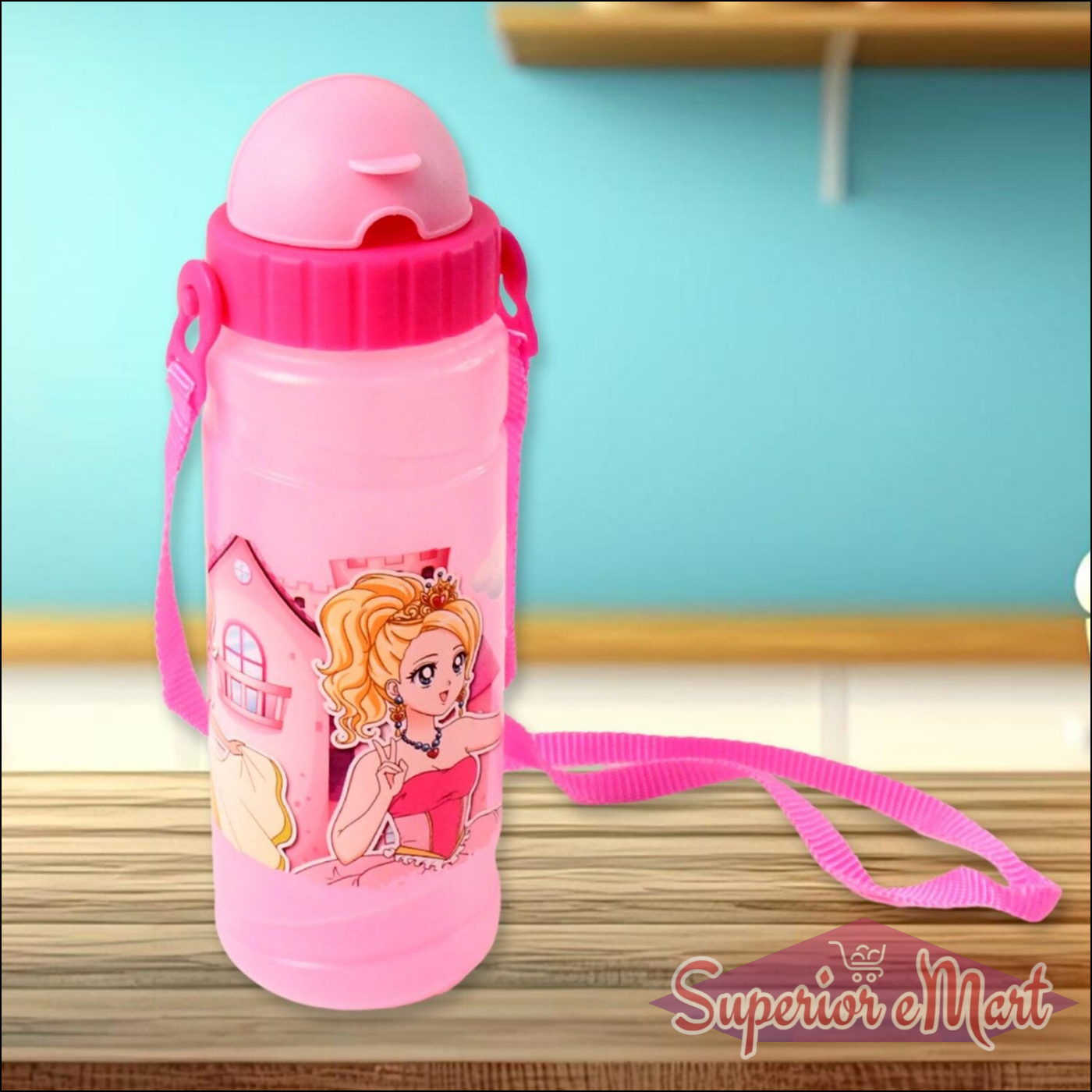Cartoon Printed Water Bottle 550ml (1 Pc) - Superior eMart