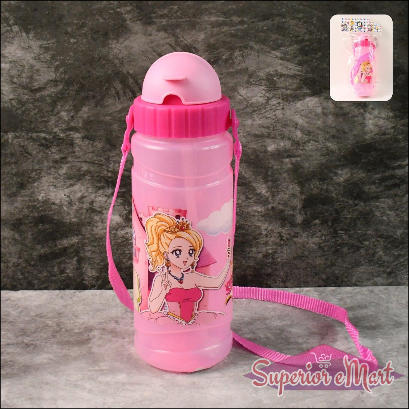 Cartoon Printed Water Bottle 550ml (1 Pc) - Superior eMart