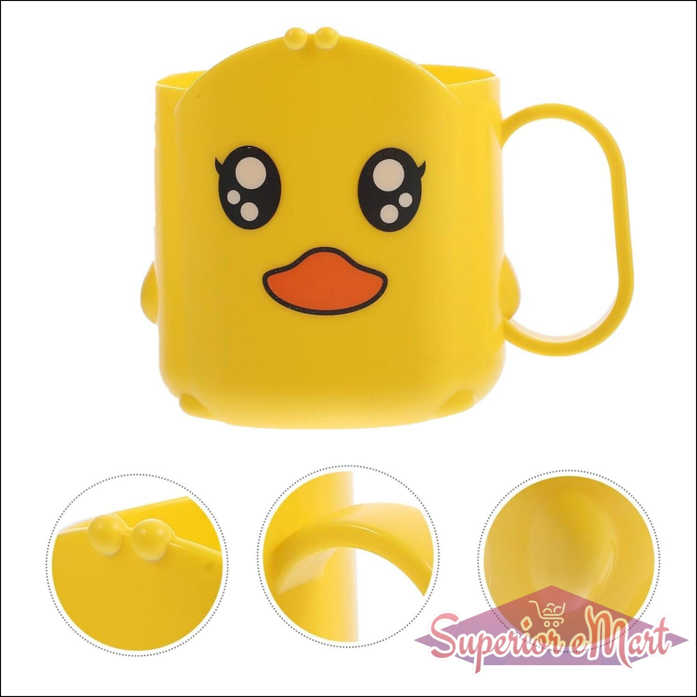 Cartoon Toothbrush Cup - Cute Duck Design - Superior eMart