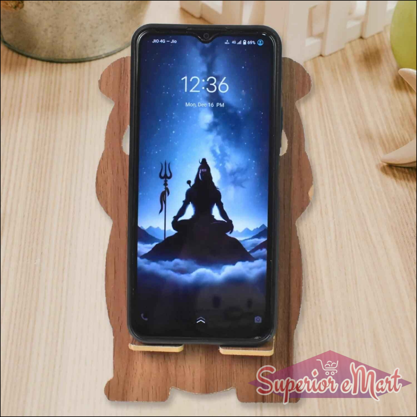 Cartoon Wooden Mobile Stand - Superior eMart