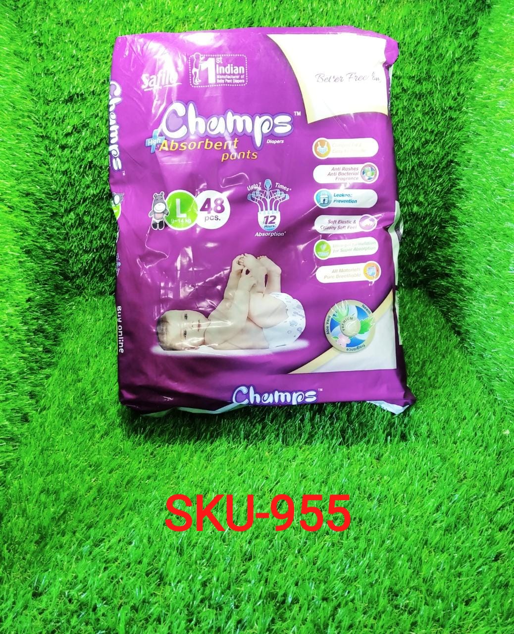 Champs High Absorbent Pant Style Diaper Small, Medium and Large Size Dia - 0951_small_60