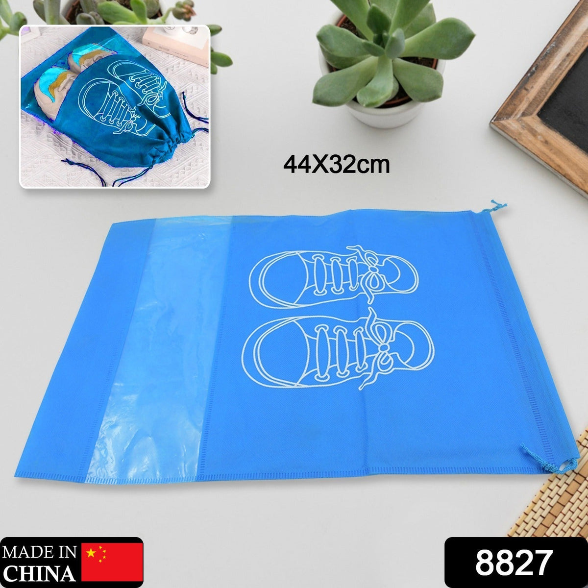 Beach Bag Shoes Storage Bag Closet Organizer Non-woven Travel Portable Bag Water - 8827_medium_shoe_bag_44x32cm