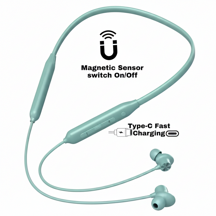 Z2 MAGNEET SENSOR ON/OFF . FAST CHARGING 3 Days Backup,High Quality Sound,Pure Bass bluetooth neckband wireless headphone earbuds true wireless tws