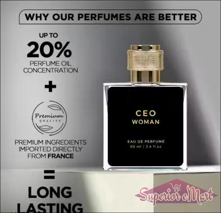 CEO Man & CEO Woman Perfume Combo | Premium Eau De Parfum for Men & Women | Long-Lasting Luxury Fragrance | Pack of 2 | 60ml Each
