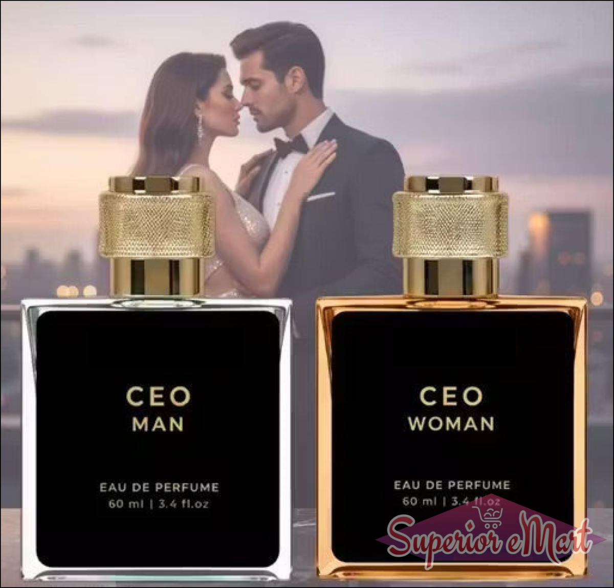 CEO Man & CEO Woman Perfume Combo | Premium Eau De Parfum for Men & Women | Long-Lasting Luxury Fragrance | Pack of 2 | 60ml Each