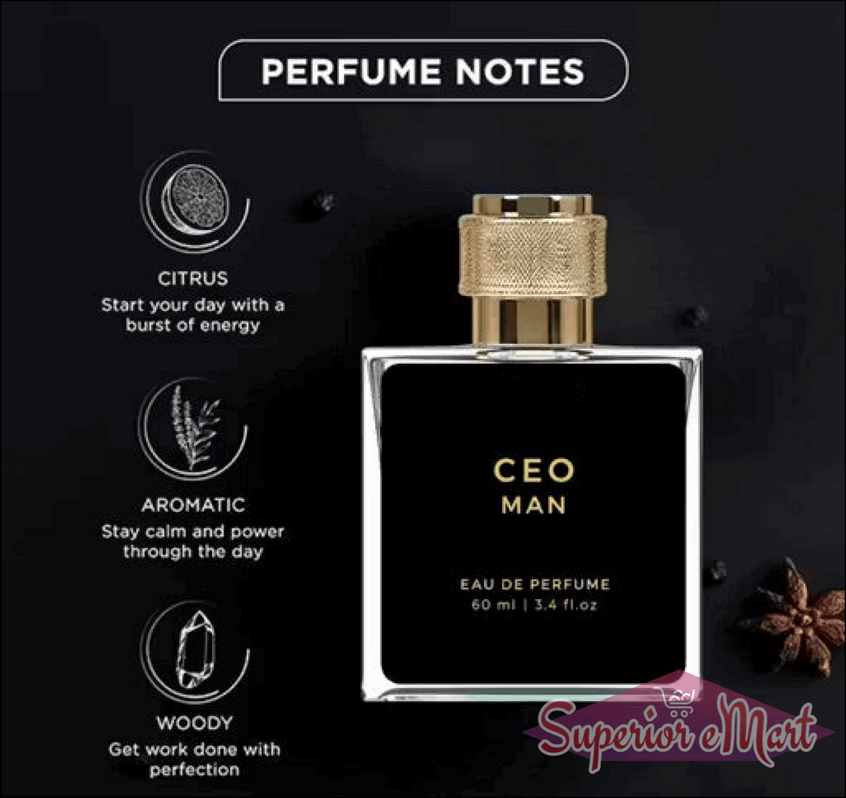 CEO Man & CEO Woman Perfume Combo | Premium Eau De Parfum for Men & Women | Long-Lasting Luxury Fragrance | Pack of 2 | 60ml Each