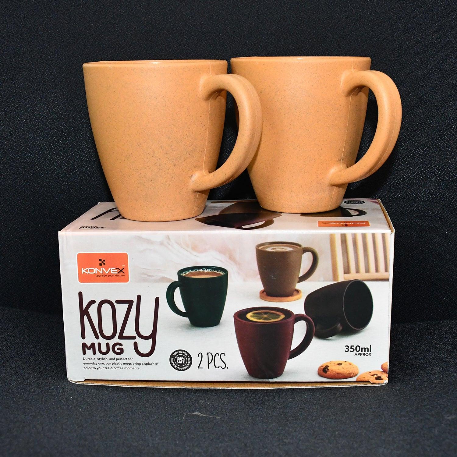Set of two ceramic coffee and tea mugs with a 350ml capacity from Superior eMart