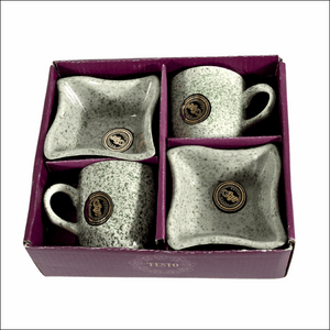 8224 Festo Ceramic Tea  Cups  Mug Set Including Snacks  Serving Bowl Milk Cup Coffee Cup Tea Cup Breakfast Cup Drinking Mug Or Outdoor For Household Gift For Birthday Wedding Party (4 Pcs Set)