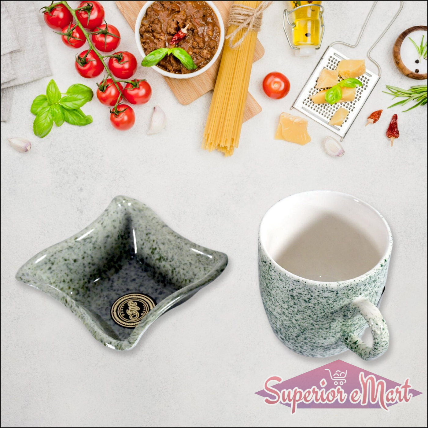 8224 Festo Ceramic Tea  Cups  Mug Set Including Snacks  Serving Bowl Milk Cup Coffee Cup Tea Cup Breakfast Cup Drinking Mug Or Outdoor For Household Gift For Birthday Wedding Party (4 Pcs Set)