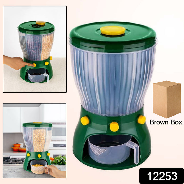 360 degree cereal dispenser with a clear container and easy-pour spout for convenient breakfast storage