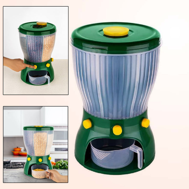 Superior eMart 360 degree cereal dispenser with a clear chamber and easy-pour system for convenient breakfast serving