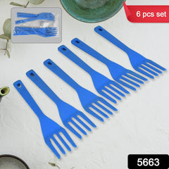 Multipurpose Silicone Spoon, Silicone Basting Spoon Non-Stick Kitchen Utensils H - 5663_silicone_fork_spoon_6pc_no87