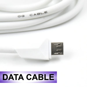Superior eMart 1500mm Android charging cable in white with a micro USB connector for fast charging