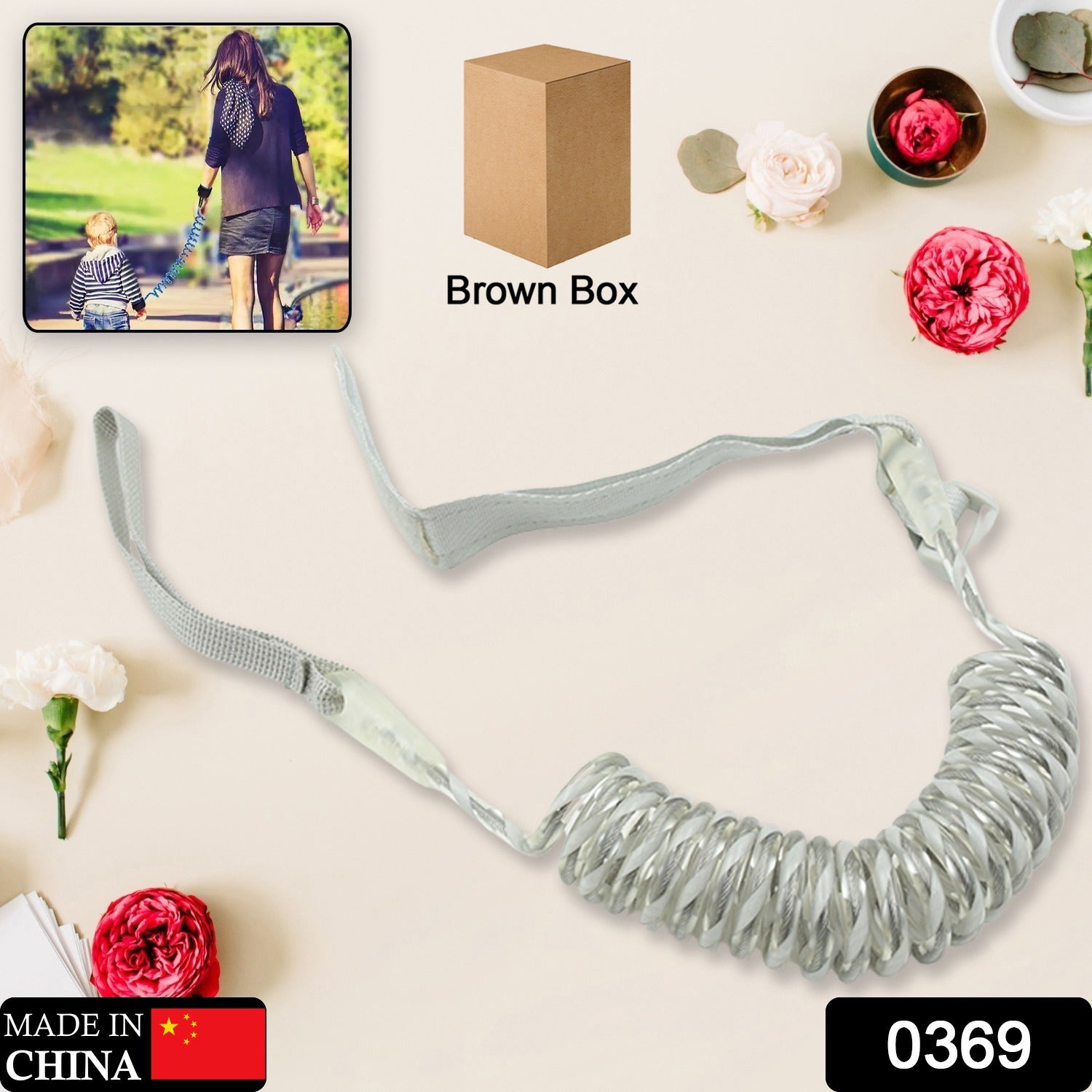 Child safety wrist leash for secure travel with toddlers, featuring a coiled design and comfortable straps