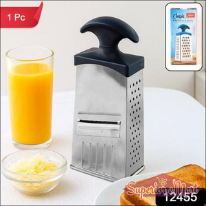 Classic 4-in-1 Stainless Steel Grater Slicer With Handle - Superior eMart