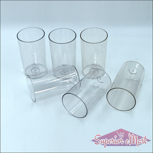 Classic glass set of 6 consisting of clear and tinted drinking glasses for home use