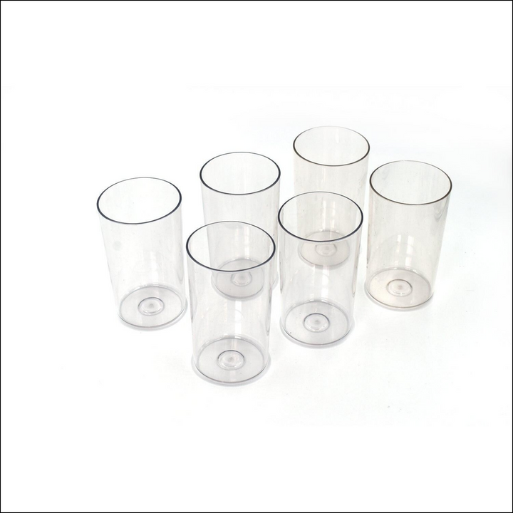 Classic glass set of 6 clear drinking glasses perfect for everyday use and entertaining