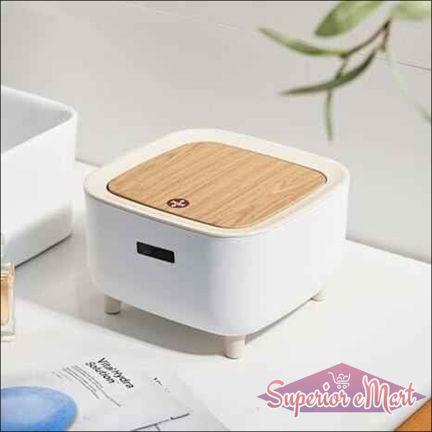 Classy Desktop Push Button Trash Bin - Superior eMart