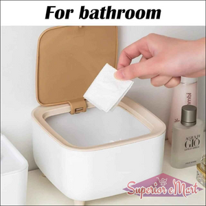 Classy Desktop Push Button Trash Bin - Superior eMart