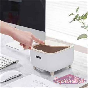 Classy Desktop Push Button Trash Bin - Superior eMart