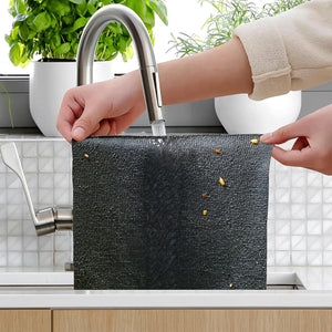 Durable multi-purpose cleaning rags for kitchen and car being rinsed in a sink for effective cleaning