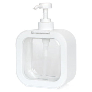 Clear pump lotion bottle 1 pc with a sleek square design for easy dispensing in home and kitchen use
