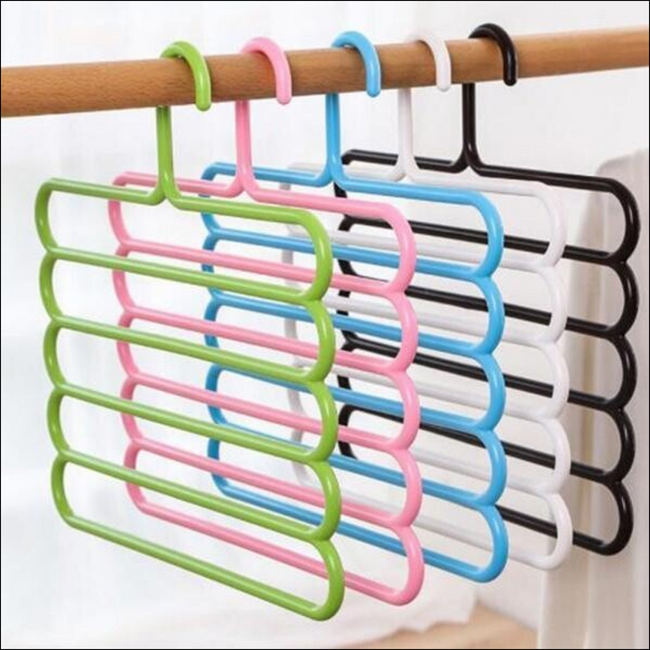 Clothing Organiser - 5 in 1 Multipurpose Hanger - Assorted - Superior eMart
