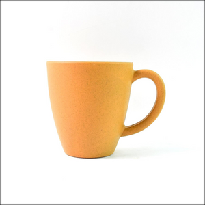Superior eMart ceramic coffee and tea mugs set in earthy orange color with comfortable handle