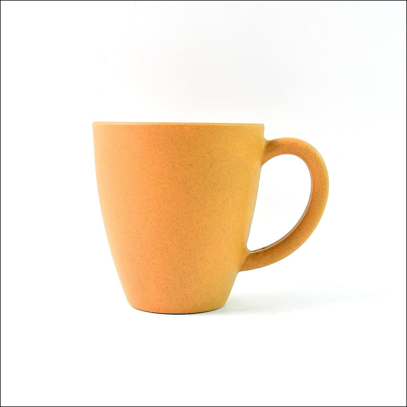 Superior eMart ceramic coffee and tea mugs set in earthy orange color with comfortable handle