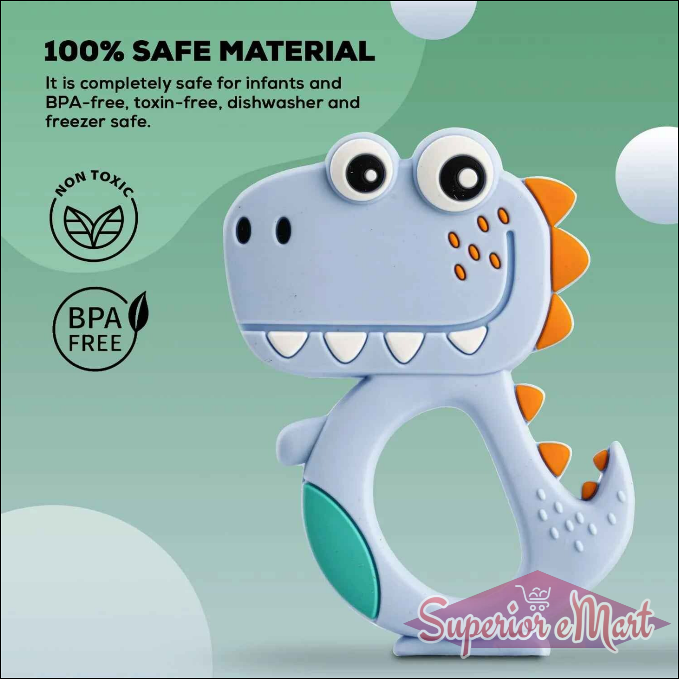 Colorful Dinosaur Teether for Infants - Superior eMart