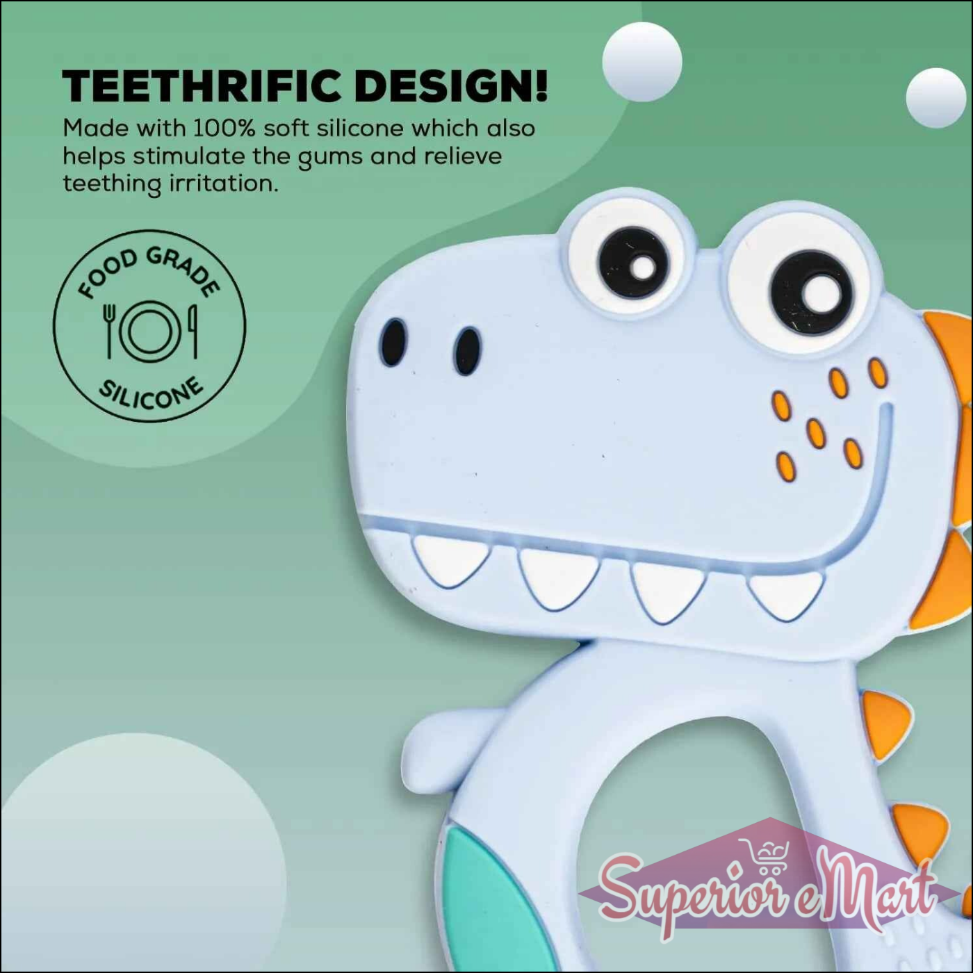 Colorful Dinosaur Teether for Infants - Superior eMart