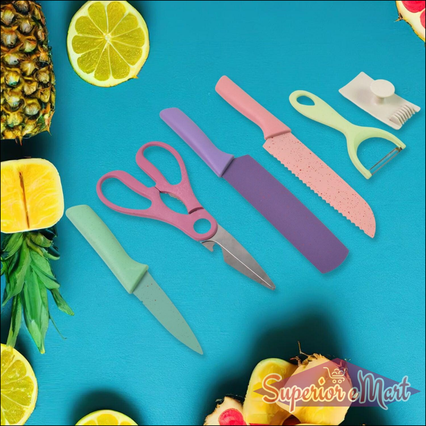 Colorful Kitchen Knives 6 Pcs - Superior eMart