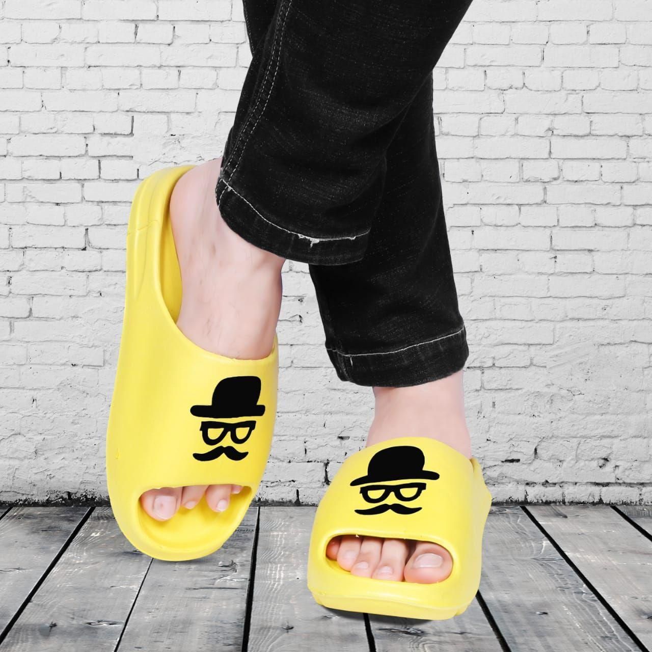 Comfortable Men's Slider yellow with stylish design for casual wear and relaxation at home