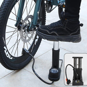 Superior eMart compact foot pump for bikes with pressure gauge for easy inflation
