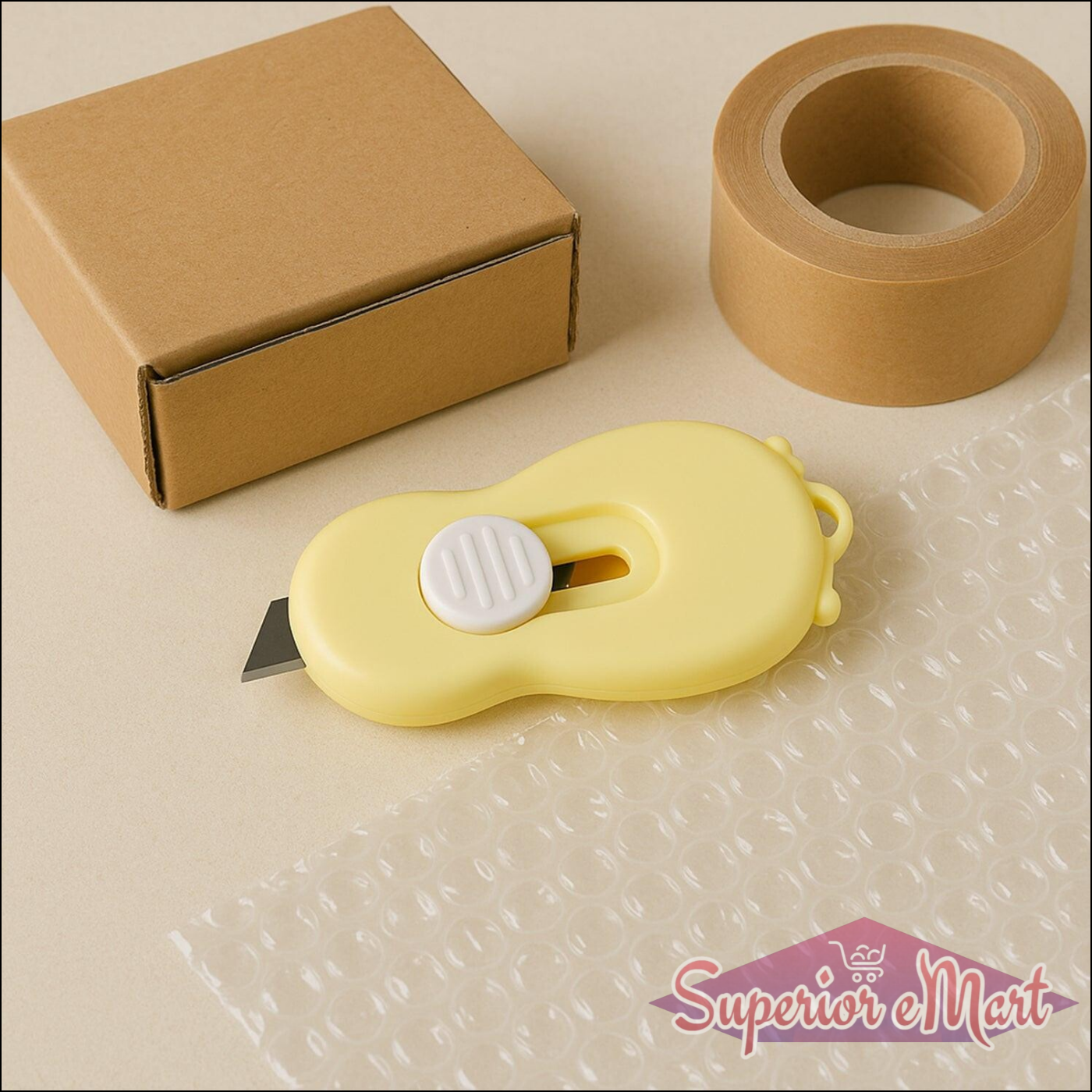 Compact Mini Safety Cutter With Retractable Blade - (1 Pc) - Superior eMart