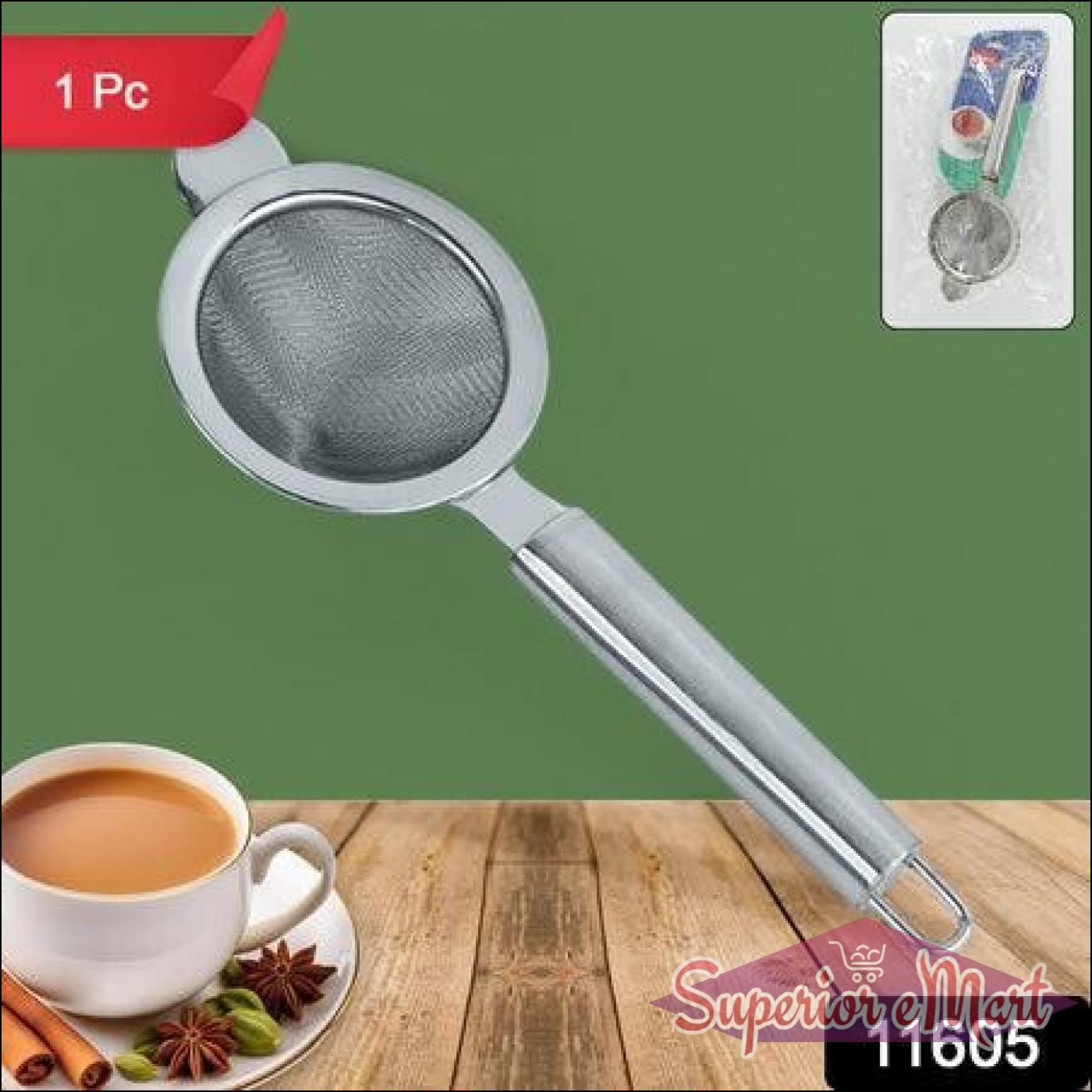 Conical Tea Strainer With Pipe Handle - Superior eMart