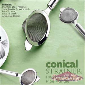 Conical Tea Strainer With Pipe Handle - Superior eMart