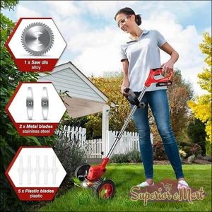 Cordless Grass Trimmer with Dual Blades - Superior eMart