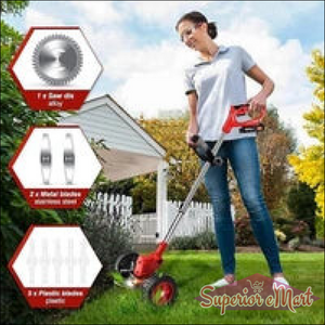 Cordless Grass Trimmer with Dual Blades - Superior eMart