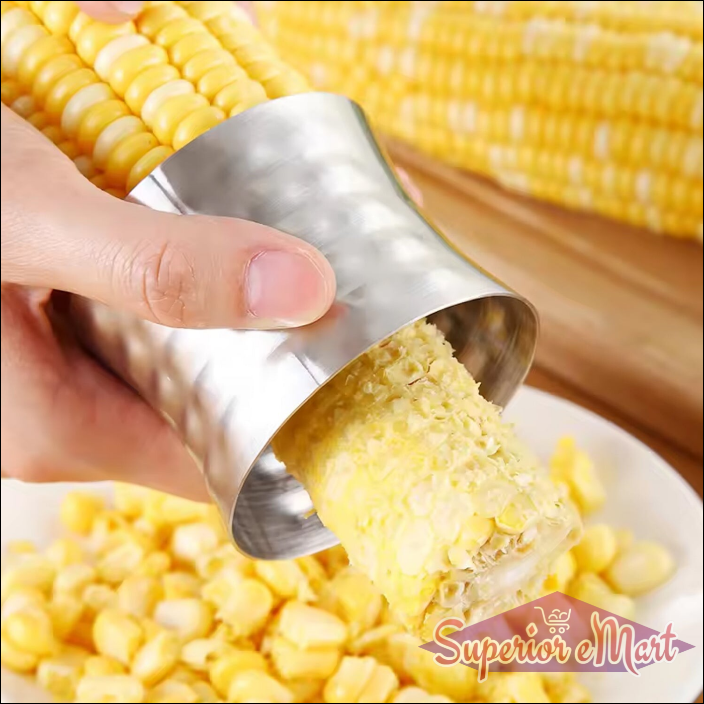 Corn Cutter Stainless Steel Stripping Kernels Remover (1 Pc) - Superior eMart