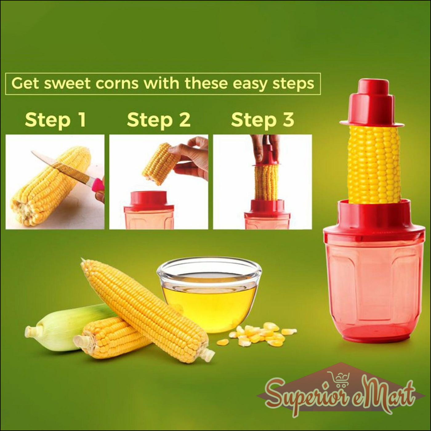 Corn Cutter With Steel Blades (1 Pc) - Superior eMart