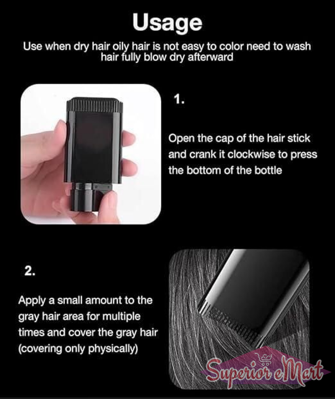 Covering White Hair is Simple and Convenient 20gm - Superior eMart