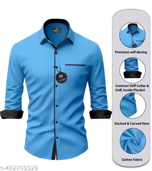 Men Regular Fit Solid Shirt