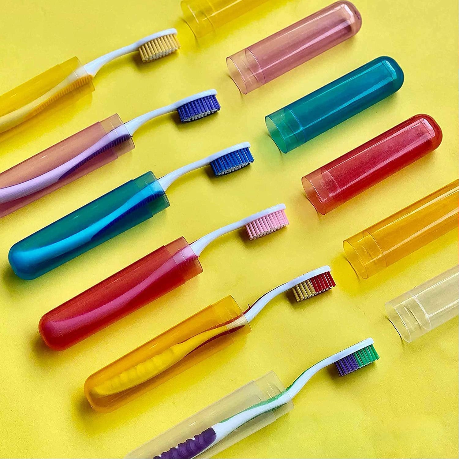 6pc Tooth Brush Travel Covers / Case / Holder