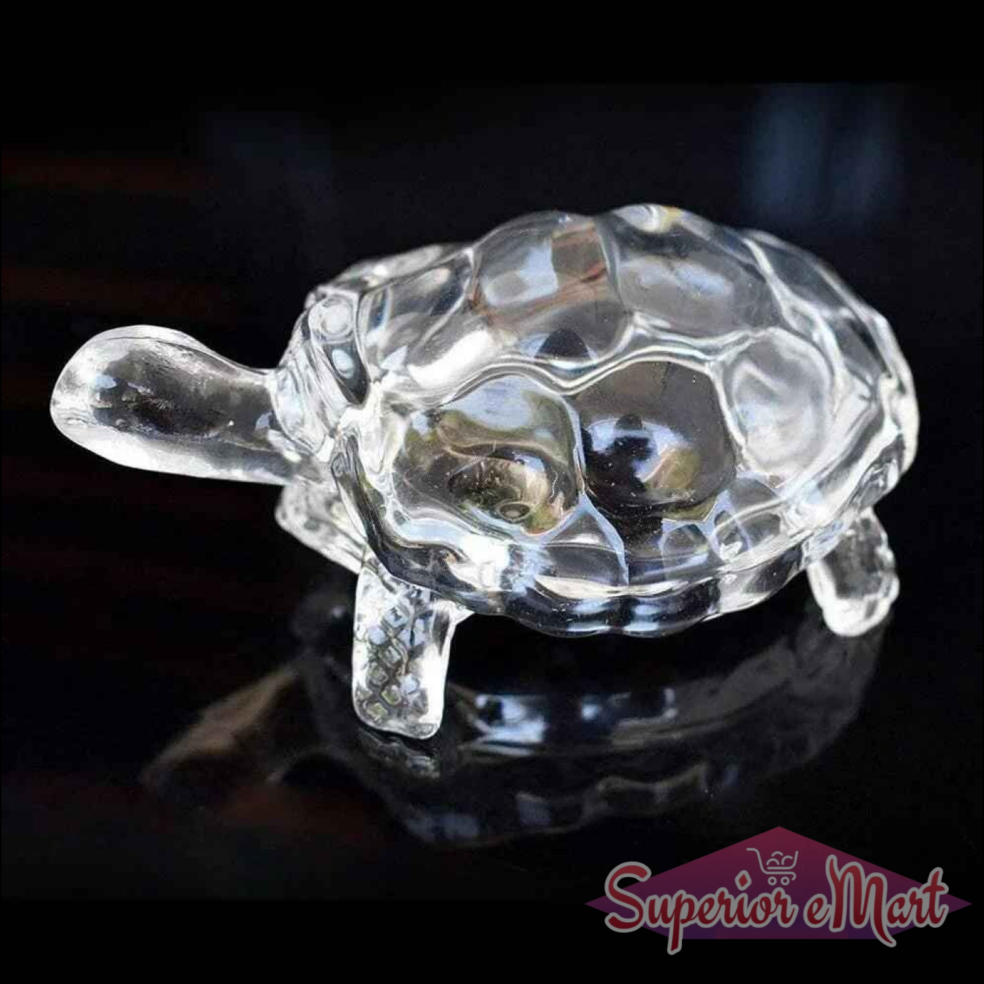 Crystal Glass Turtle Feng Shui Decor - Superior eMart
