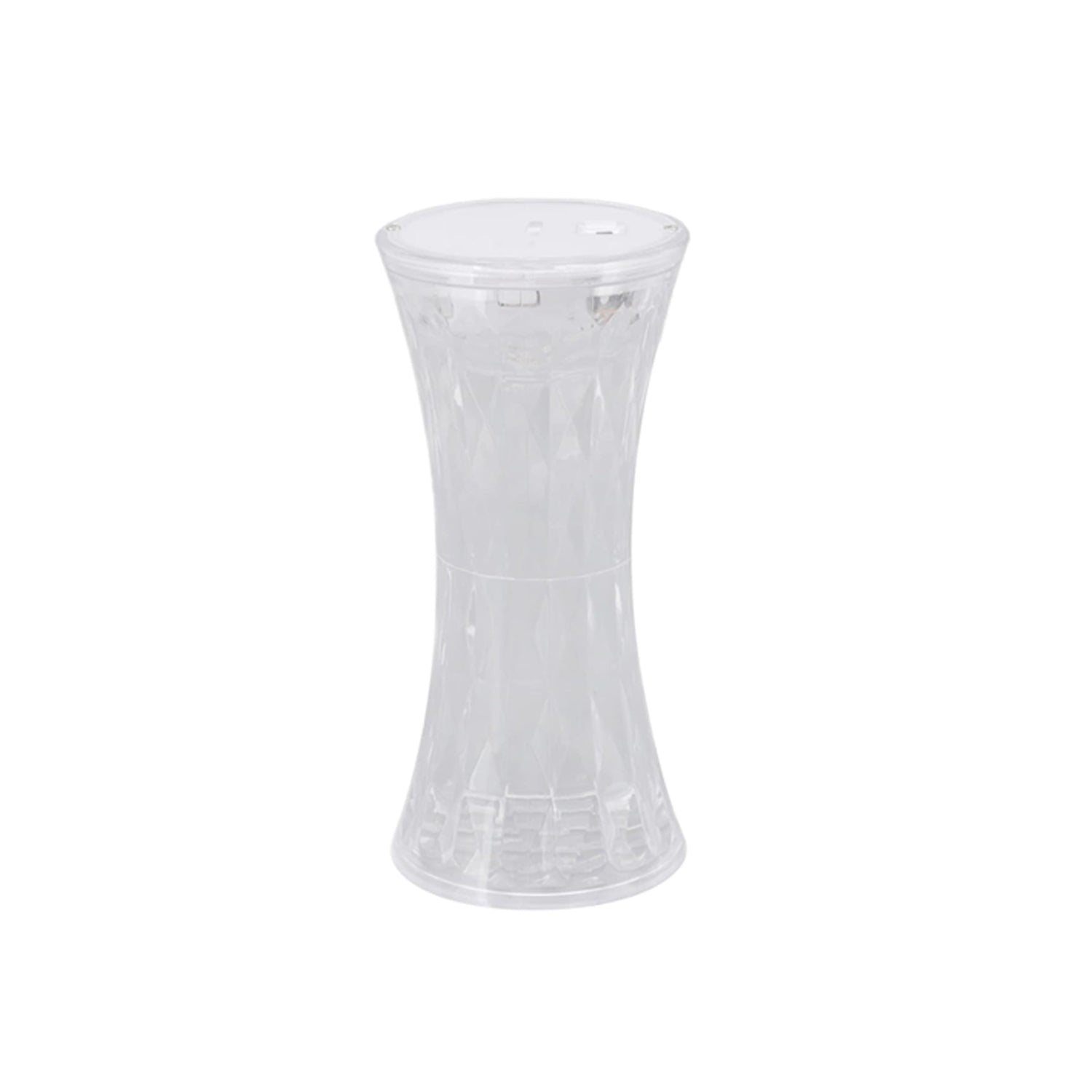 Elegant crystal lamp night light with unique hourglass design, perfect for home decor