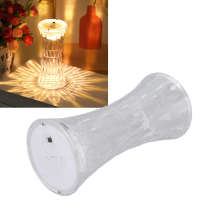 Crystal lamp night light with modern design casting beautiful patterns on walls