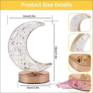 Crystal Moon Table Lamp - Superior eMart